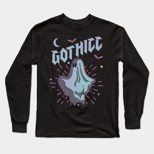 Gothicc Thicc Goth Aesthetic Pastel Cute Ghost Halloween Long Sleeve T-Shirt